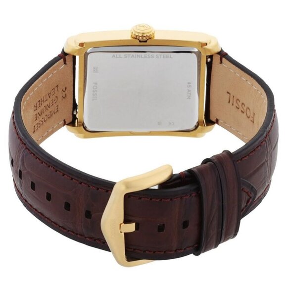 NWT Authentic Fossil Carraway Quartz Silver Dial Watch - Picture 4 of 4